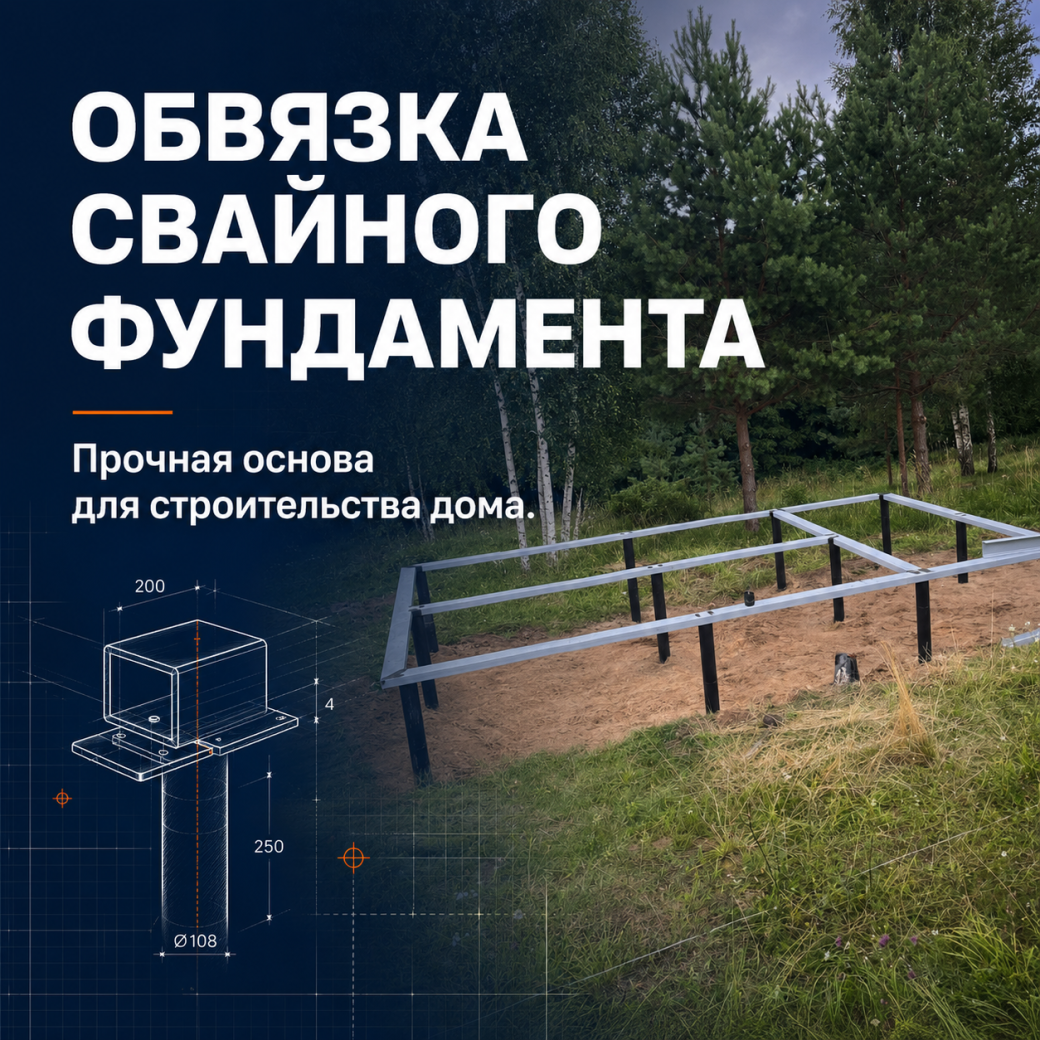 Обвязка свайного фундамента