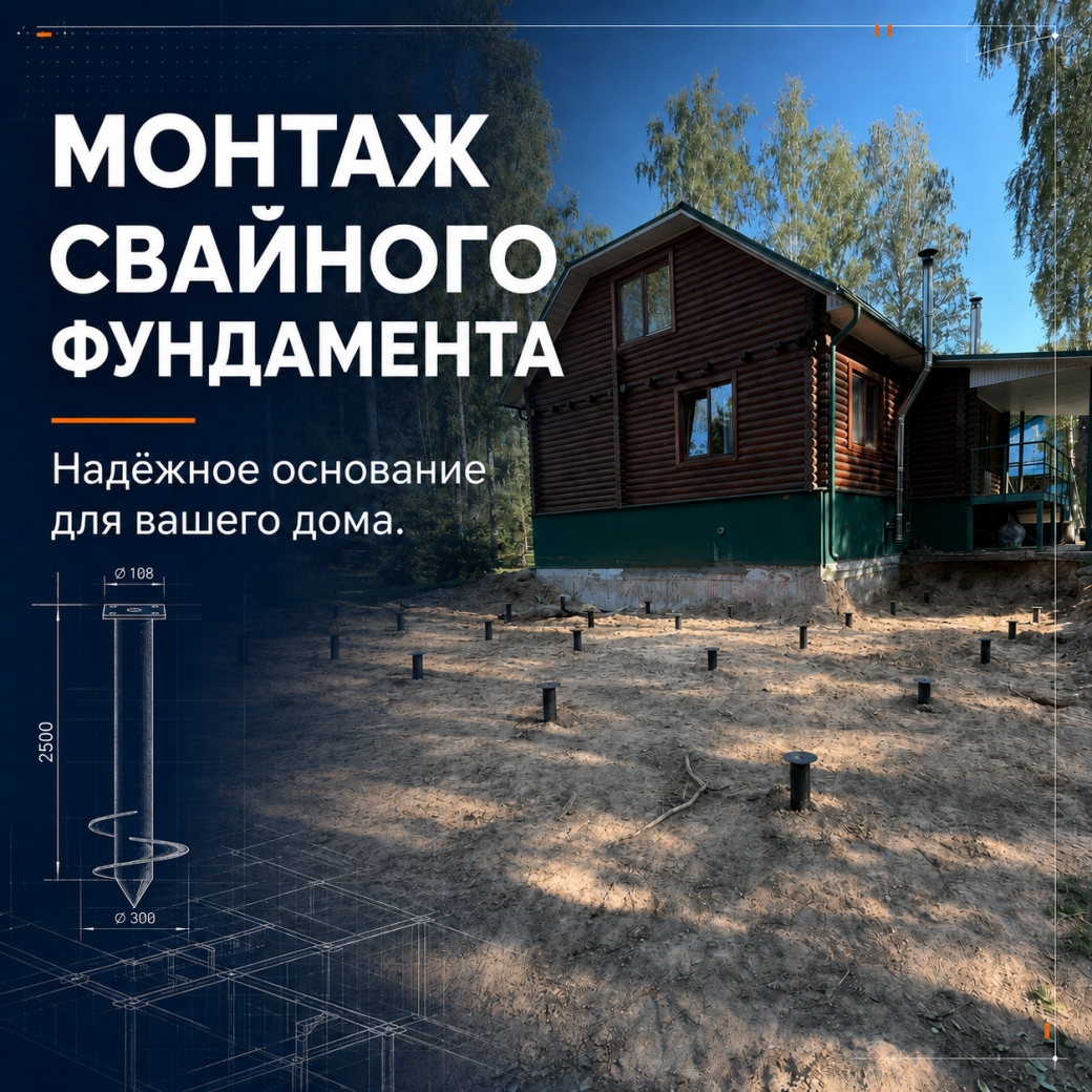 Монтаж фундамента