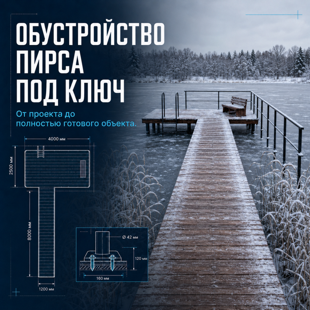 Обустройства пирса под ключ